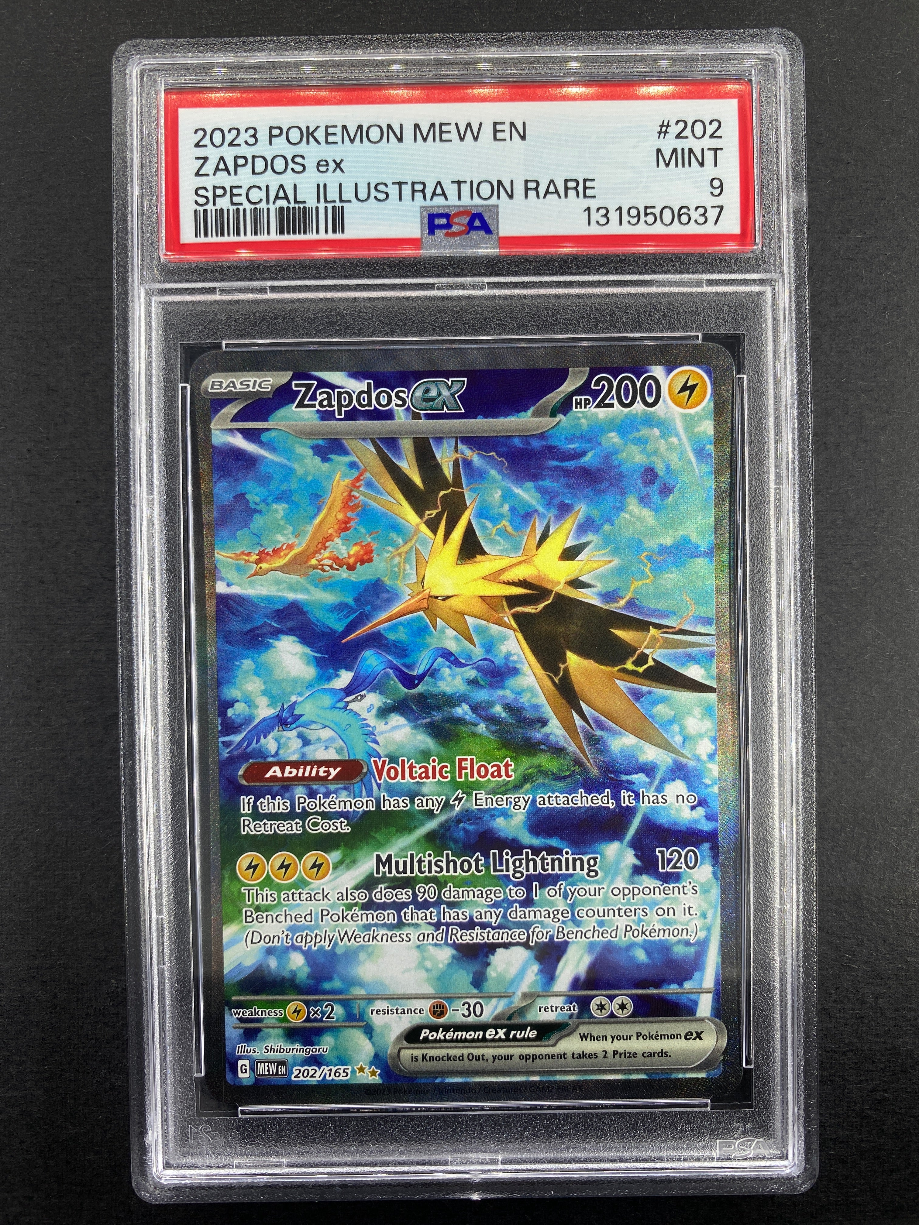 Zapdos ex - 202/165 - Scarlet & Violet 151 - PSA 9