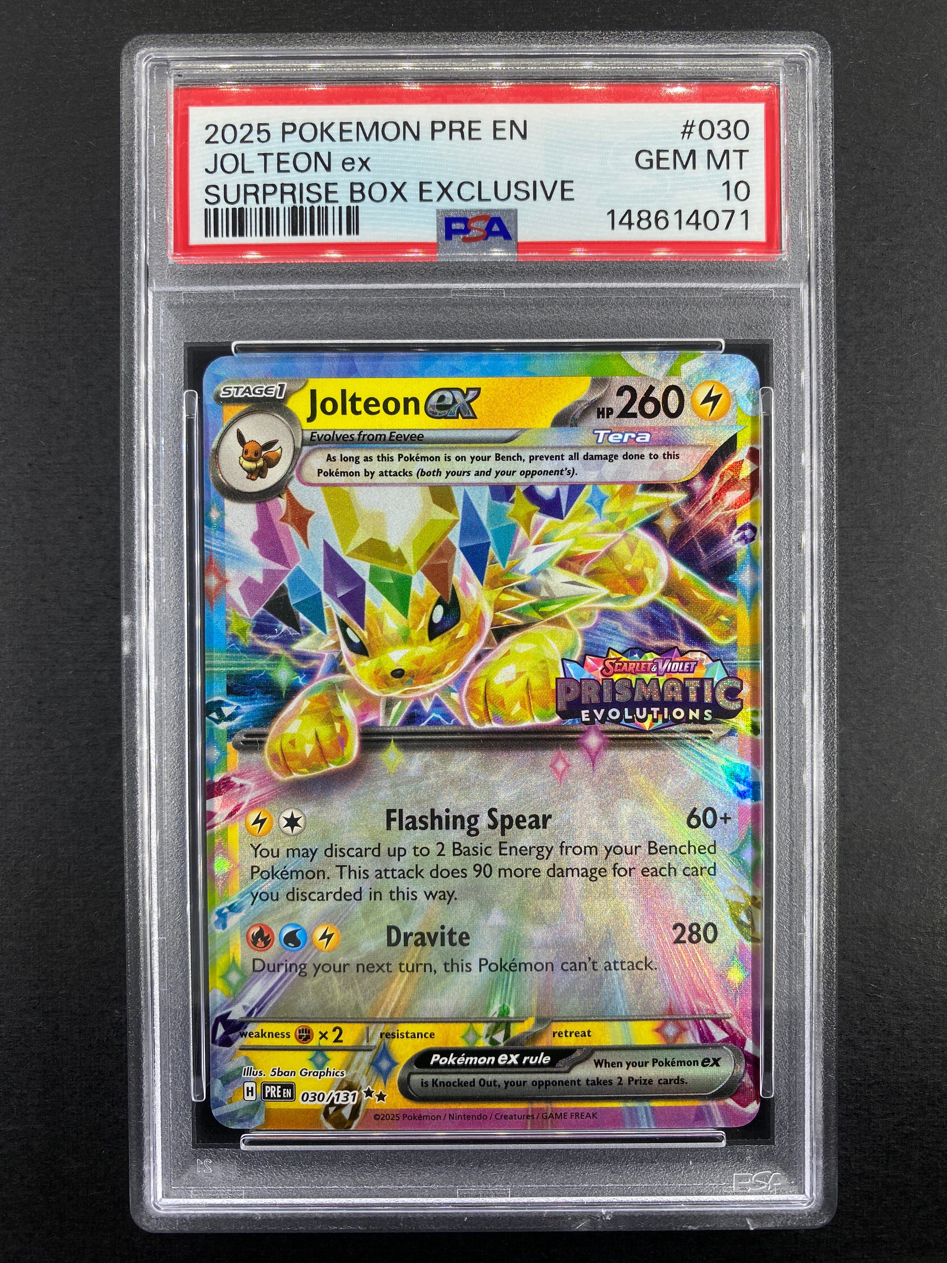 Jolteon ex - 030/131 - Stamped - Miscellaneous Cards & Products - PSA 10