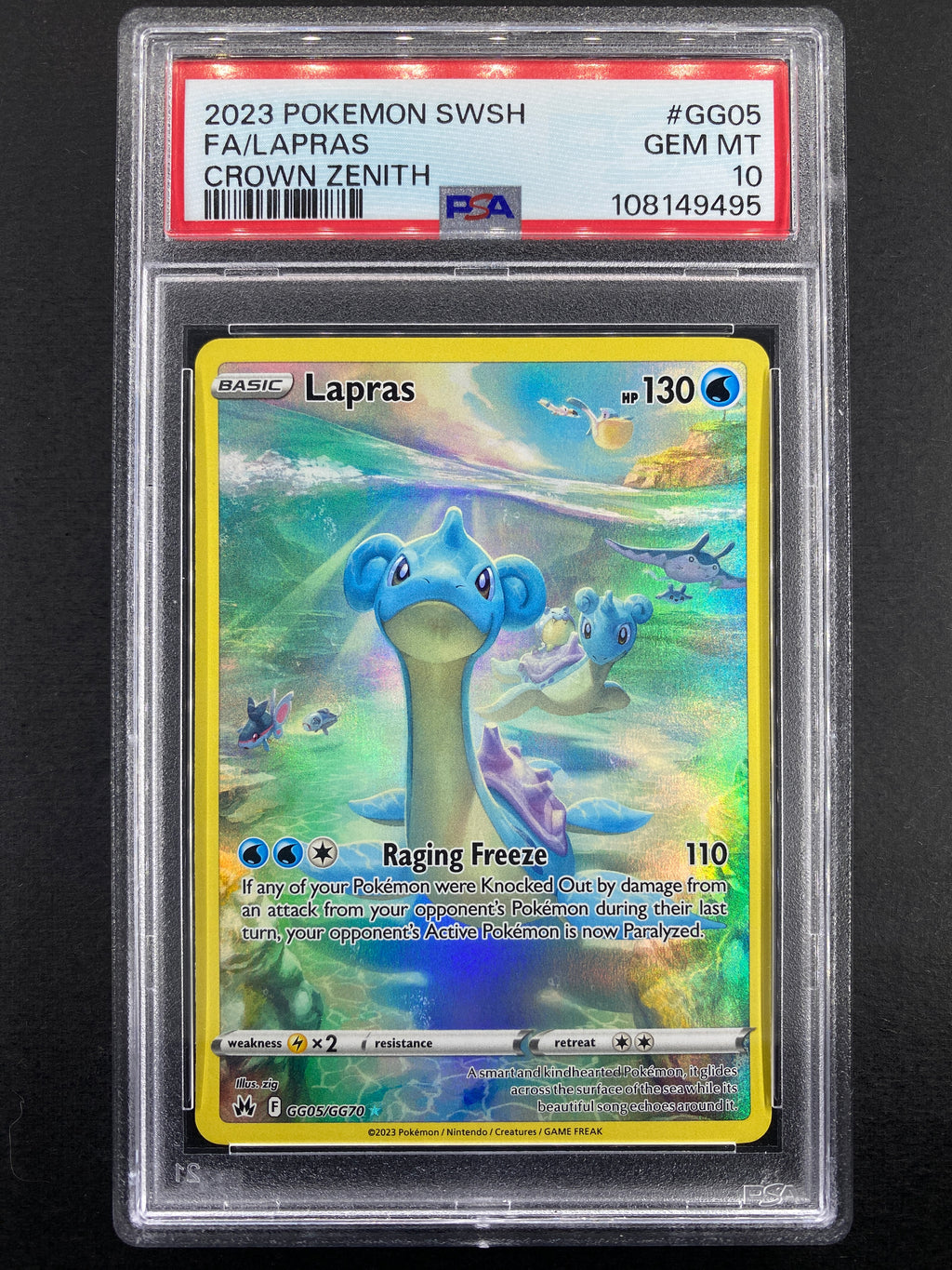 Lapras - GG05/GG70 - Crown Zenith - PSA 10
