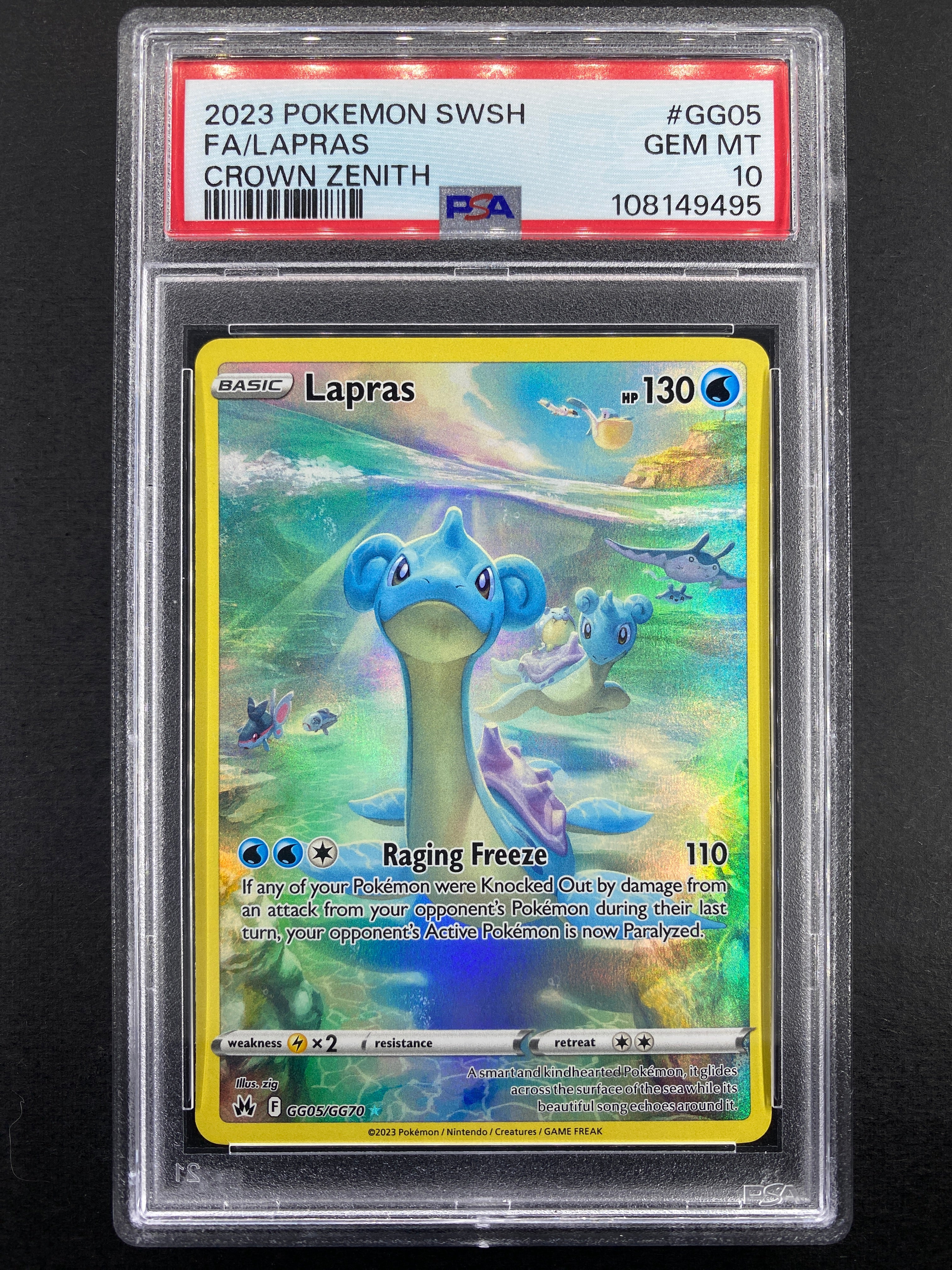 Lapras - GG05/GG70 - Crown Zenith - PSA 10