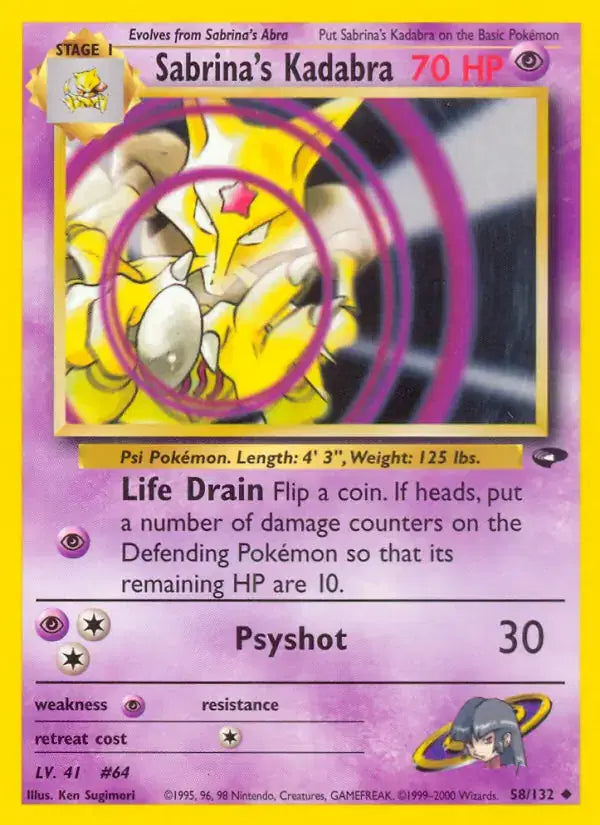 Sabrina's Kadabra - 58/132 - Gym Challenge