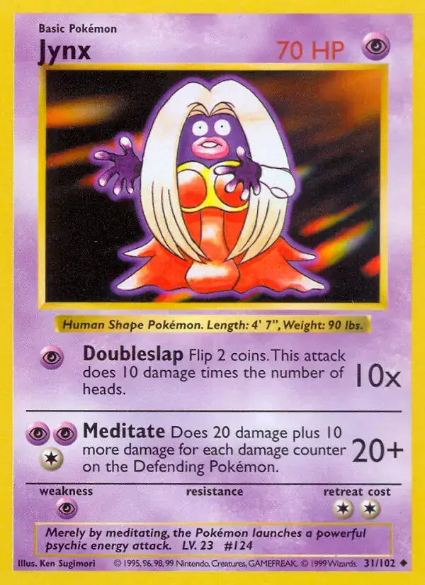 Jynx - 31/102 - Shadowless - Base Set