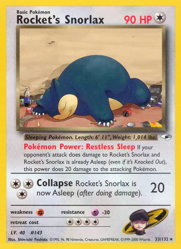 Rocket's Snorlax - 33/132 - Gym Heroes