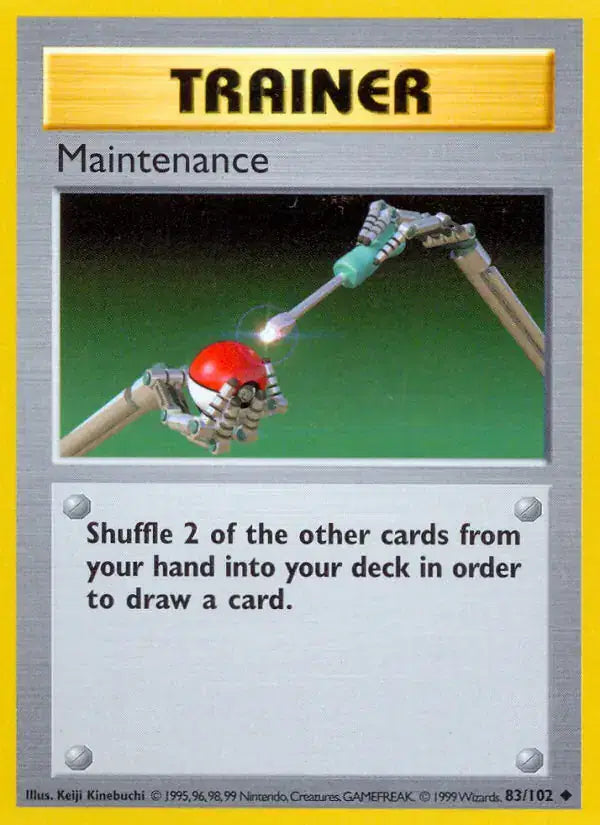 Maintenance - 83/102 - Shadowless - Base Set