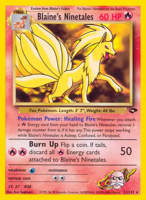 Blaine's Ninetales - 21/132 - Gym Challenge