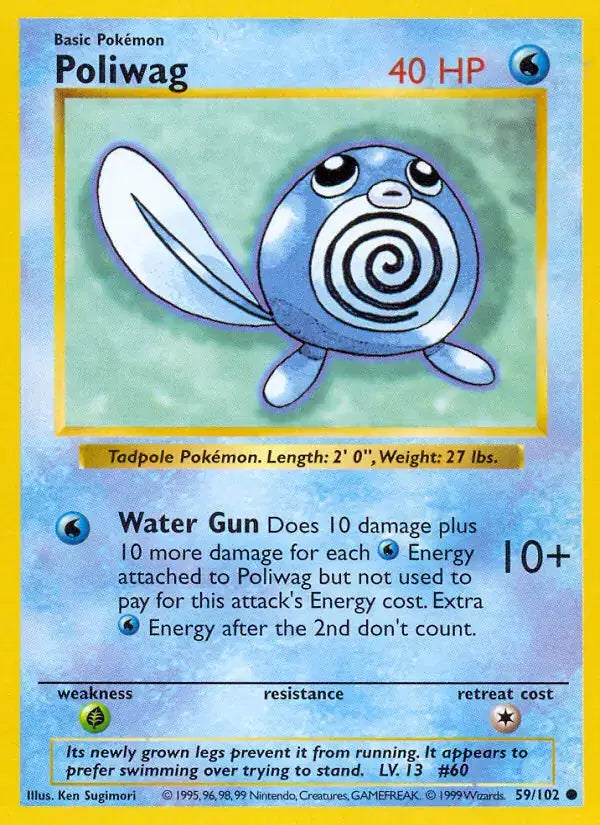 Poliwag - 59/102 - Shadowless - Base Set