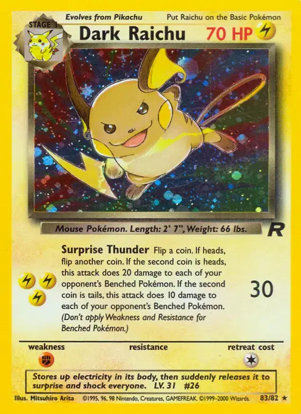 Dark Raichu - 83/82 - Team Rocket