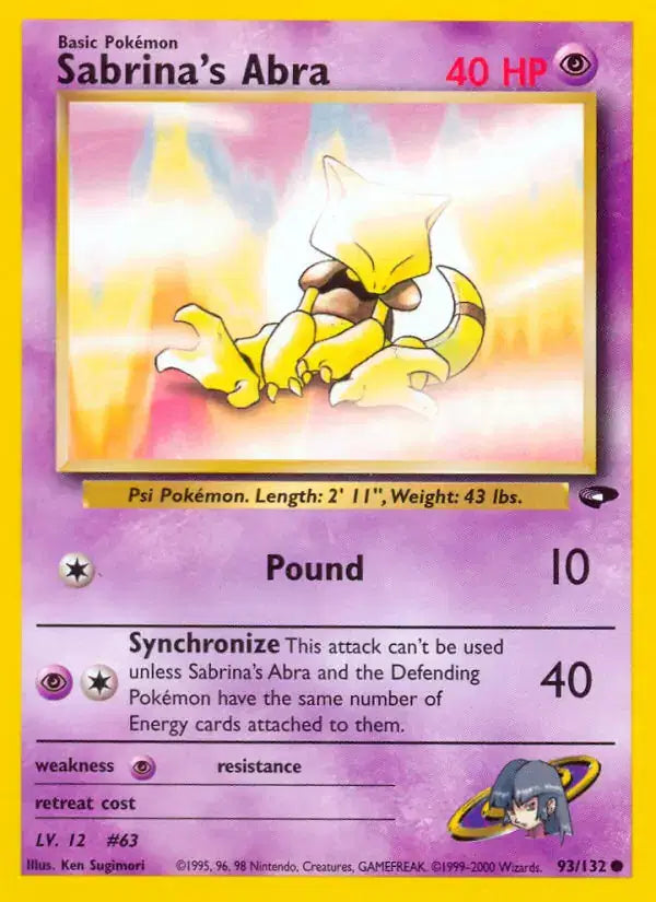 Sabrina's Abra - 93/132 - Gym Challenge