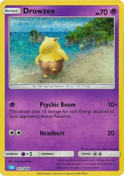 Drowzee - 011/034 - CLB - Trading Card Game Classic