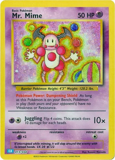 Mr. Mime - 013/034 - CLB - Trading Card Game Classic
