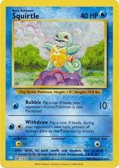 Squirtle - 001/034 - CLB - Trading Card Game Classic