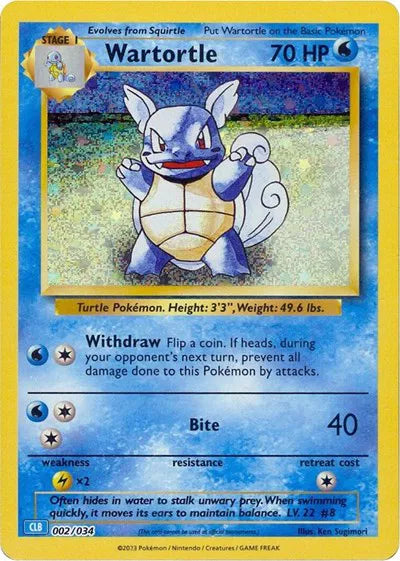 Wartortle - 002/034 - CLB - Trading Card Game Classic