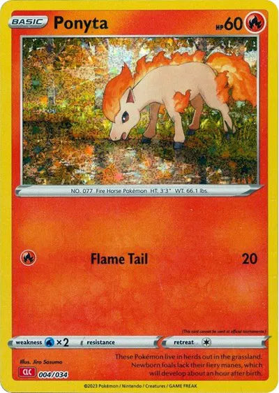 Ponyta - 004/034 - CLC - Trading Card Game Classic
