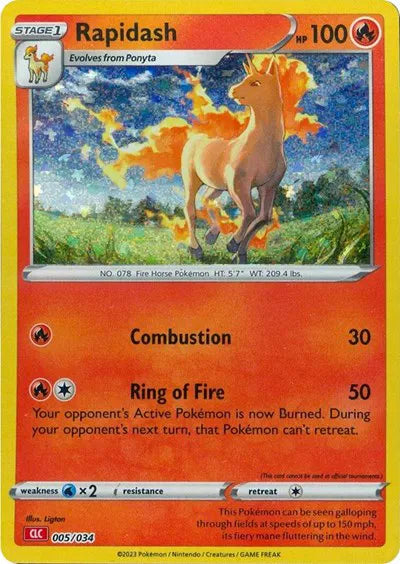 Rapidash - 005/034 - CLC - Trading Card Game Classic