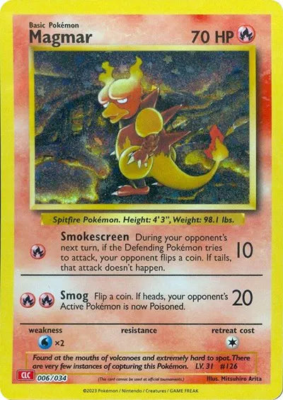 Magmar - 006/034 - CLC - Trading Card Game Classic