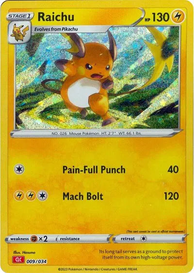 Raichu - 009/034 - CLC - Trading Card Game Classic