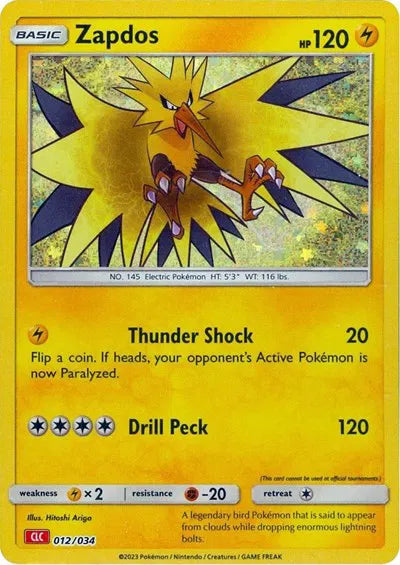 Zapdos - 012/034 - CLC - Trading Card Game Classic