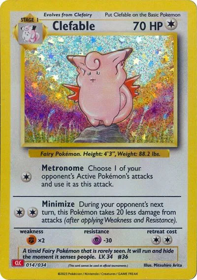 Clefable - 014/034 - CLC - Trading Card Game Classic