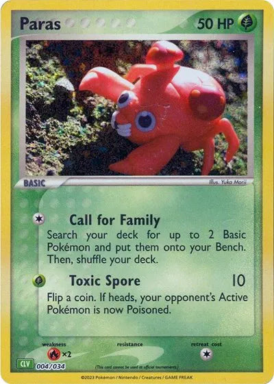 Paras - 004/034 - CLV - Trading Card Game Classic