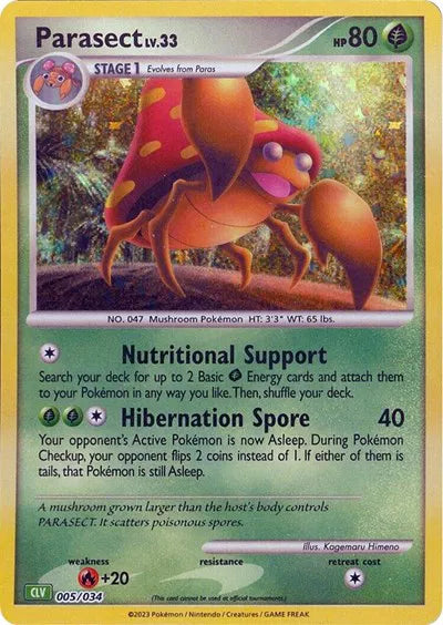 Parasect - 005/034 - CLV - Trading Card Game Classic