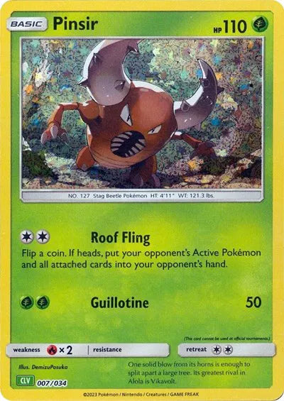 Pinsir - 007/034 - CLV - Trading Card Game Classic
