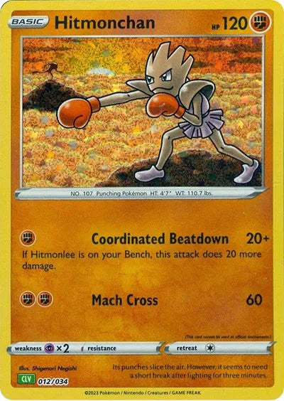 Hitmonchan - 012/034 - CLV - Trading Card Game Classic