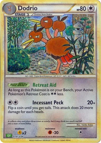 Dodrio - 014/034 - CLV - Trading Card Game Classic