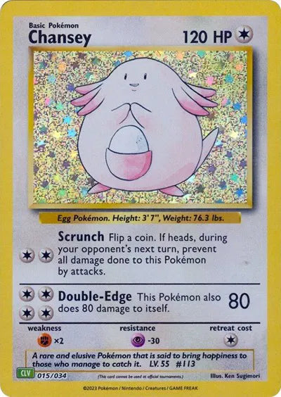 Chansey - 015/034 - CLV - Trading Card Game Classic