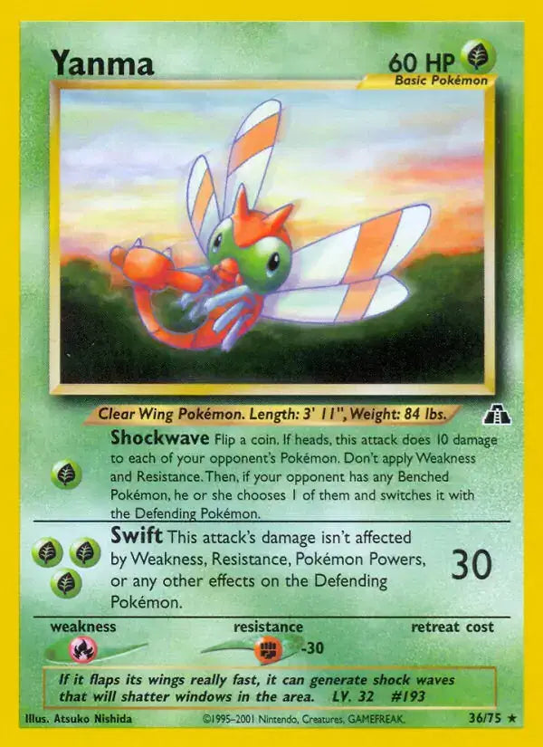 Yanma - 36/75 - Neo Discovery