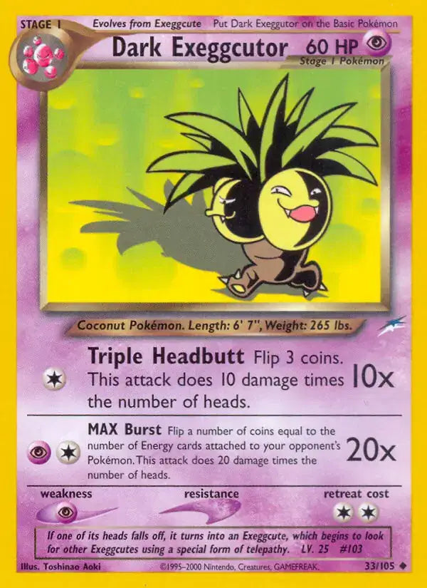 Dark Exeggcutor - 33/105 - Neo Destiny