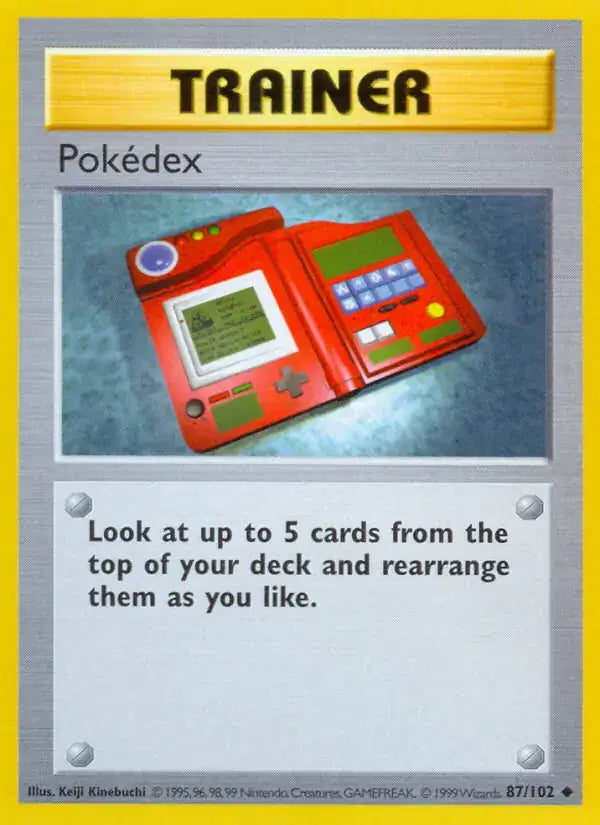 Pokedex - 87/102 - Shadowless - Base Set