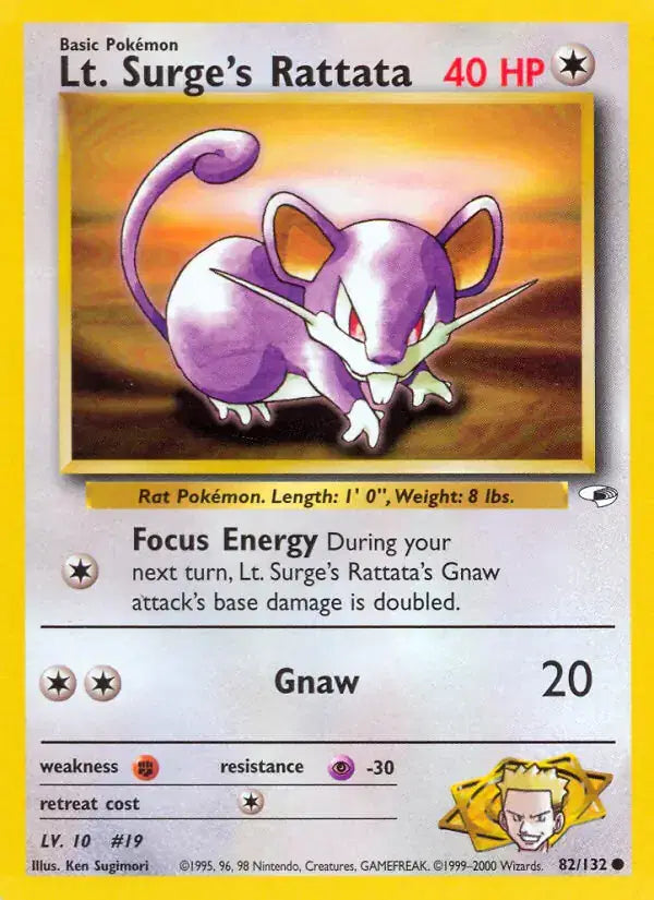 Lt. Surge's Rattata - 82/132 - Gym Heroes