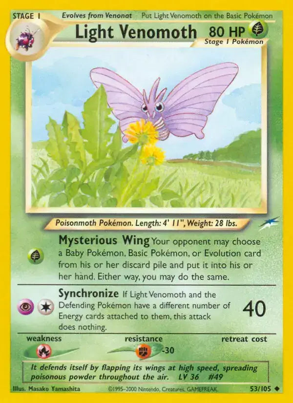 Light Venomoth - 53/105 - Neo Destiny