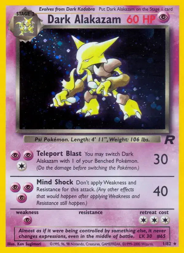 Dark Alakazam - 1/82 - Team Rocket