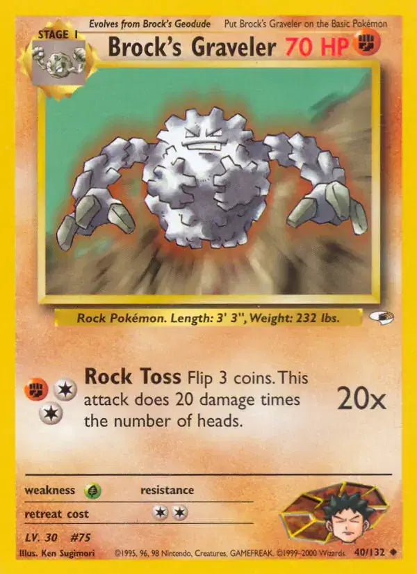 Brock's Graveler - 40/132 - Gym Heroes