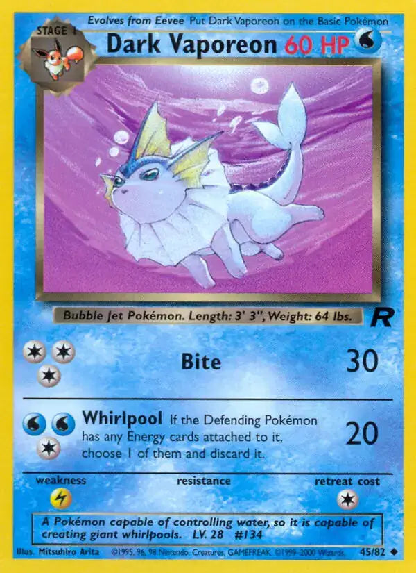 Dark Vaporeon - 45/82 - Team Rocket