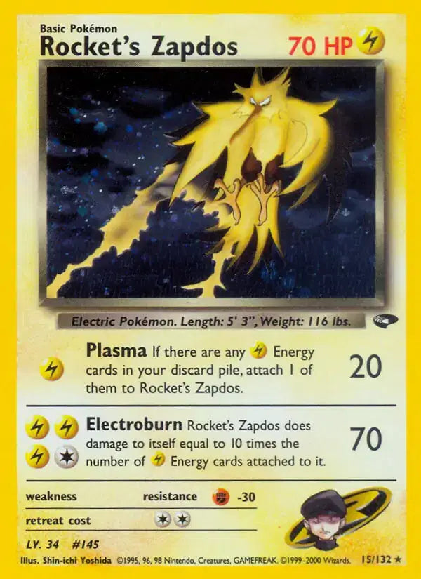 Rocket's Zapdos - 15/132 - Gym Challenge