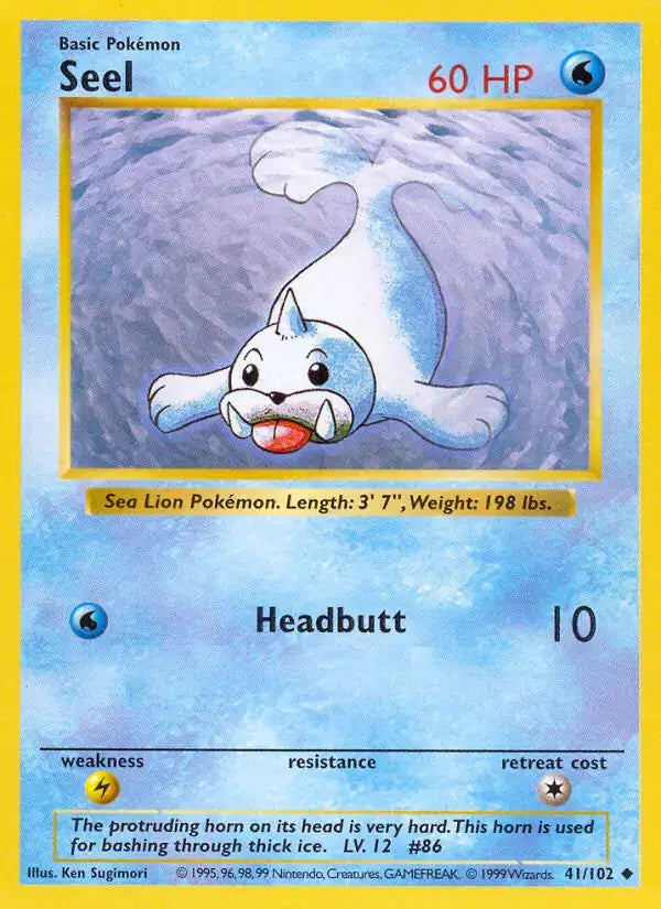 Seel - 41/102 - Shadowless - Base Set