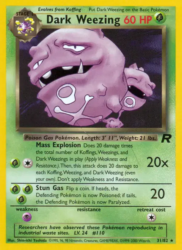 Dark Weezing - 31/82 - Team Rocket