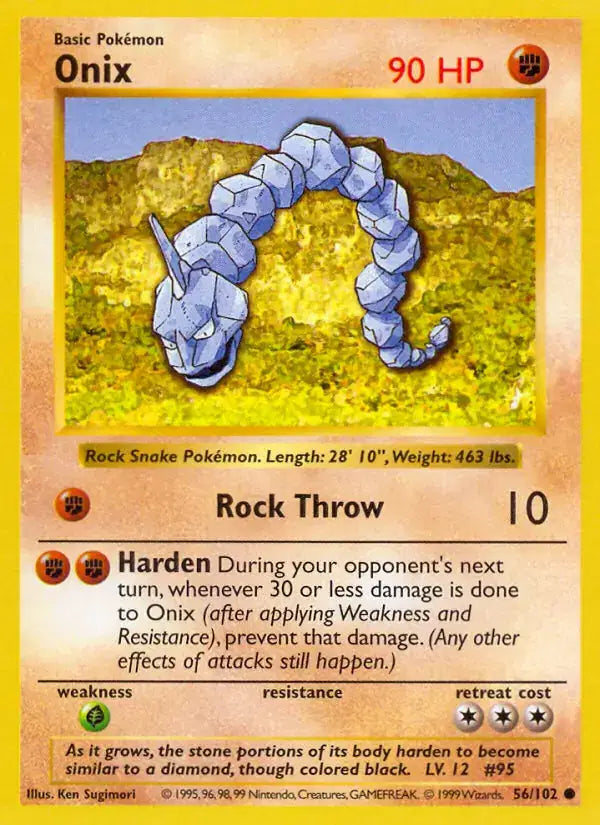 Onix - 56/102 - Shadowless - Base Set