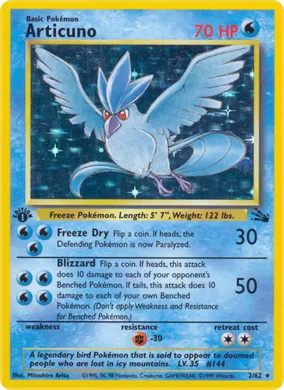 Articuno - 2/62 - 1st Edition - Fossil