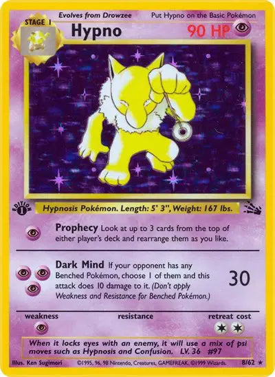 Hypno - 8/62 - 1st Edition - Fossil
