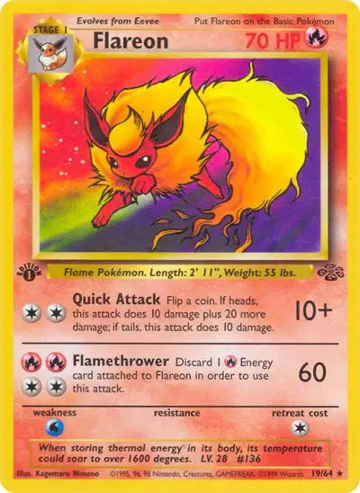 Flareon - 19/64 - 1st Edition - Jungle