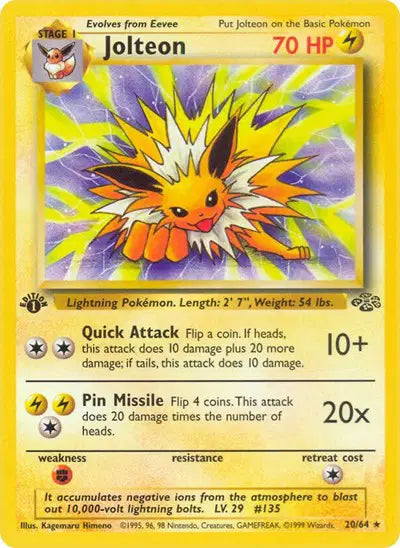 Jolteon -20/64 - 1st Edition - Jungle