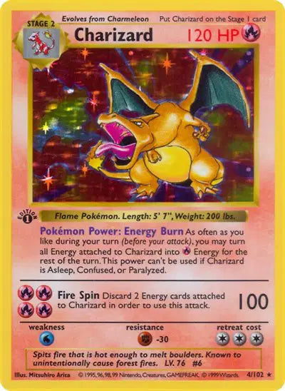 Charizard - 4/102 - 1st Edittion - Base Set