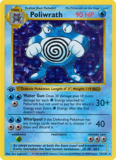 Poliwrath - 13/102 - 1st Edittion - Base Set
