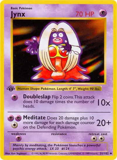 Jynx - 31/102 - 1st Edittion - Base Set