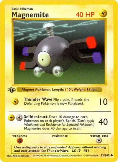 Magnemite - 53/102 - 1st Edittion - Base Set