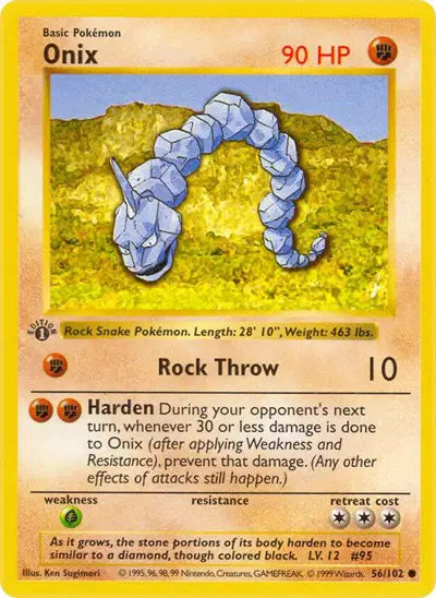 Onix - 56/102 - 1st Edittion - Base Set