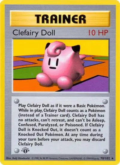 Clefairy Doll - 70/102 - 1st Edittion - Base Set